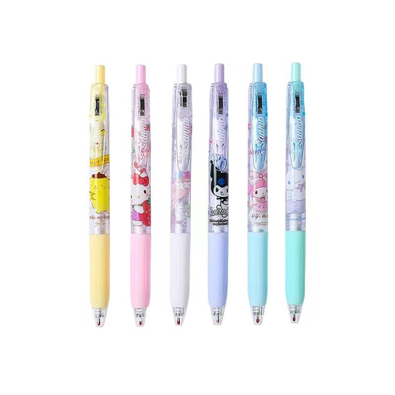 SANRIO Bút Mực Gel Ngòi 0.5Mm Trong Suốt Họa Tiết Hoạt Hình Kulomi Dễ Thương Cho Học Sinh