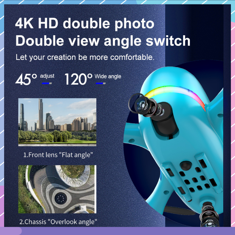 Máy Bay Điều Khiển Từ Xa 4K UAV-HD Kèm 3 Pin