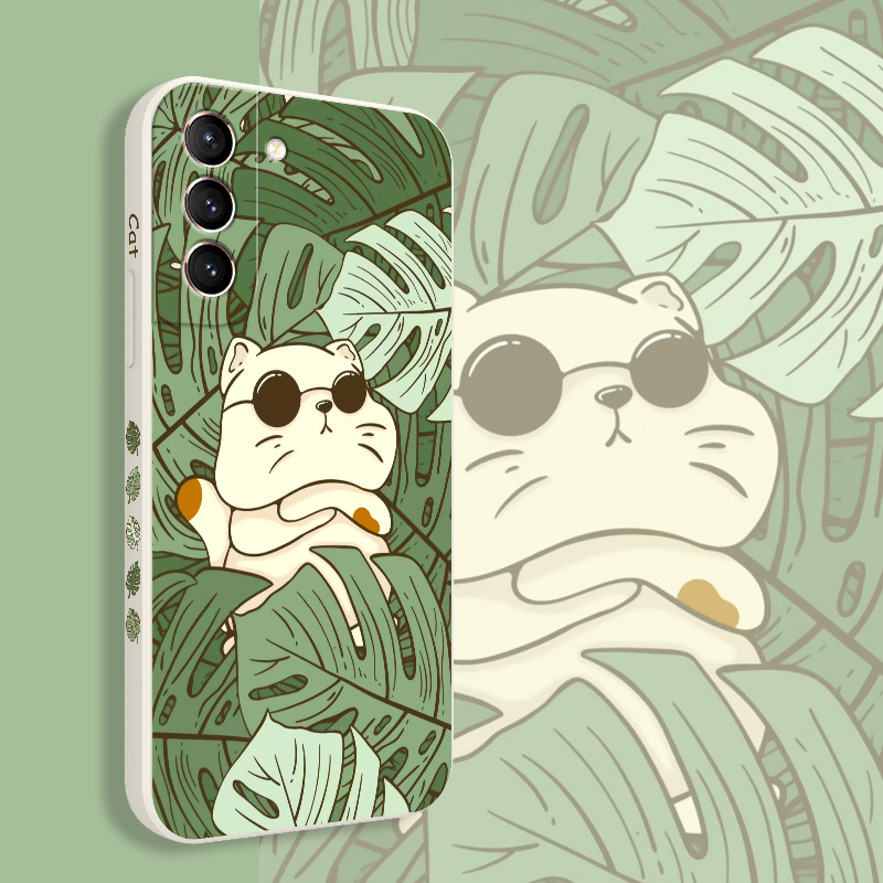 Ốp Điện Thoại Họa Tiết Mèo Dễ Thương Cho Samsung Galaxy S21 S20 FE Ultra Plus 5G