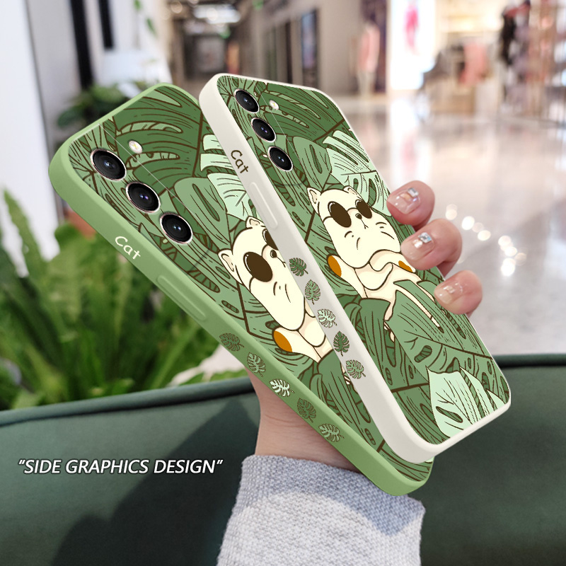 Ốp Điện Thoại Họa Tiết Mèo Dễ Thương Cho Samsung Galaxy S21 S20 FE Ultra Plus 5G