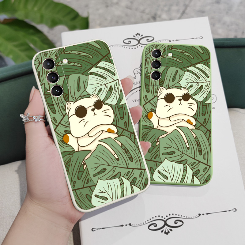 Ốp Điện Thoại Họa Tiết Mèo Dễ Thương Cho Samsung Galaxy S21 S20 FE Ultra Plus 5G