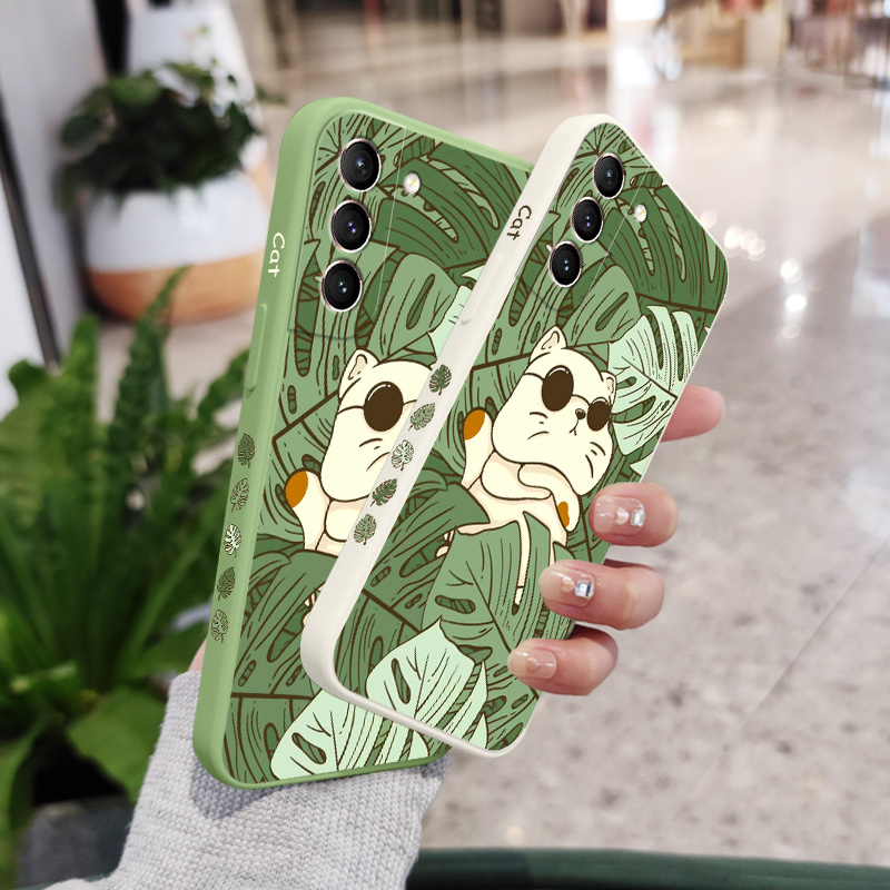 Ốp Điện Thoại Họa Tiết Mèo Dễ Thương Cho Samsung Galaxy S21 S20 FE Ultra Plus 5G