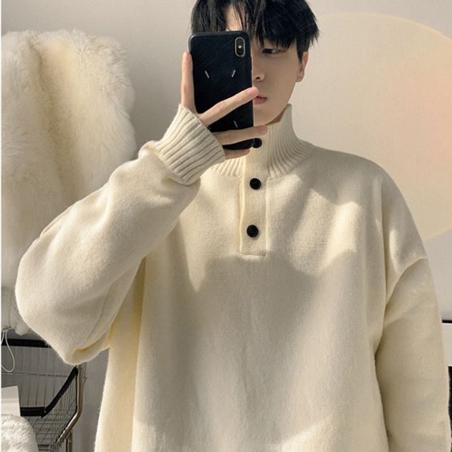 Áo Len Tay Dài Cổ Đứng Thời Trang Cho Nam