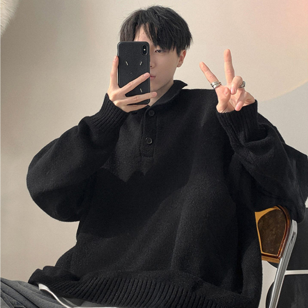 Áo Len Tay Dài Cổ Đứng Thời Trang Cho Nam