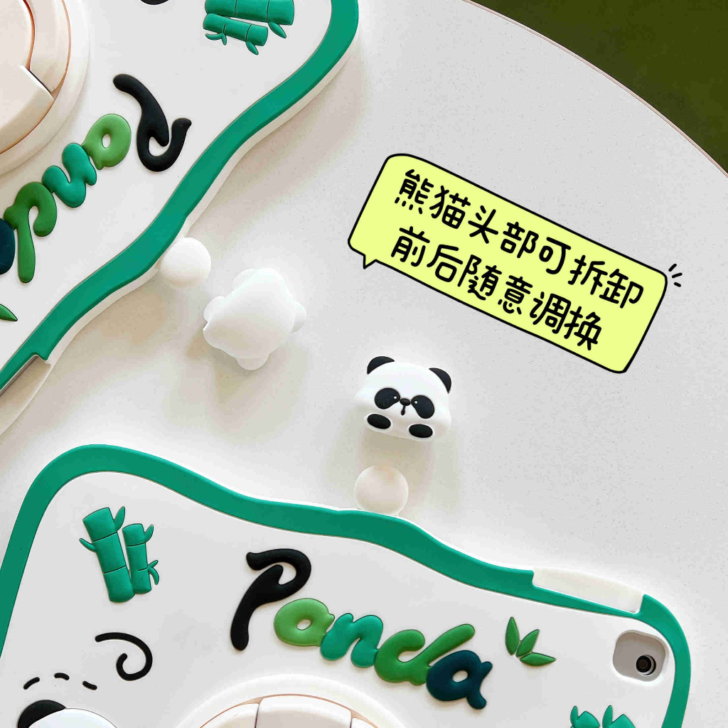 Ốp Máy Tính Bảng Silicon Hình Gấu Trúc Cho IPad Mini 1 2 3 4 5 6 IPad 2 3 4 5 6 IPad Air 4 IPad Pro 10.5 inch Pro 2018 2020 11 inch