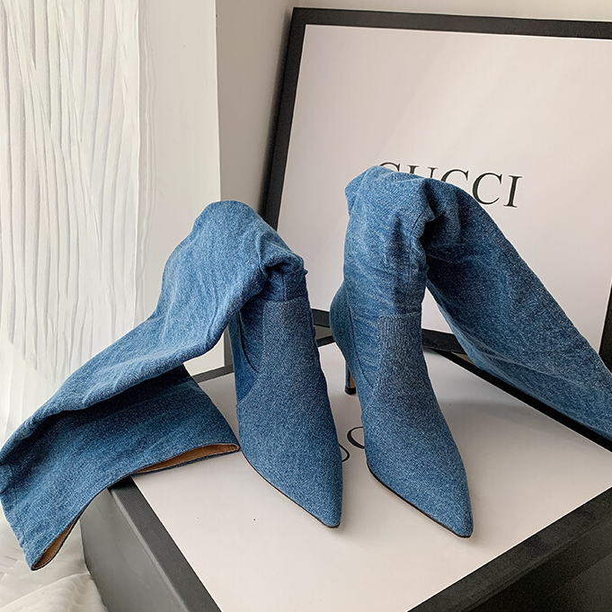 Hong Kong Premium shoes❥Giày Boot Cao Bồi Mũi Nhọn Phong Cách Cổ Điển Thanh Lịch Dành Cho Nữ