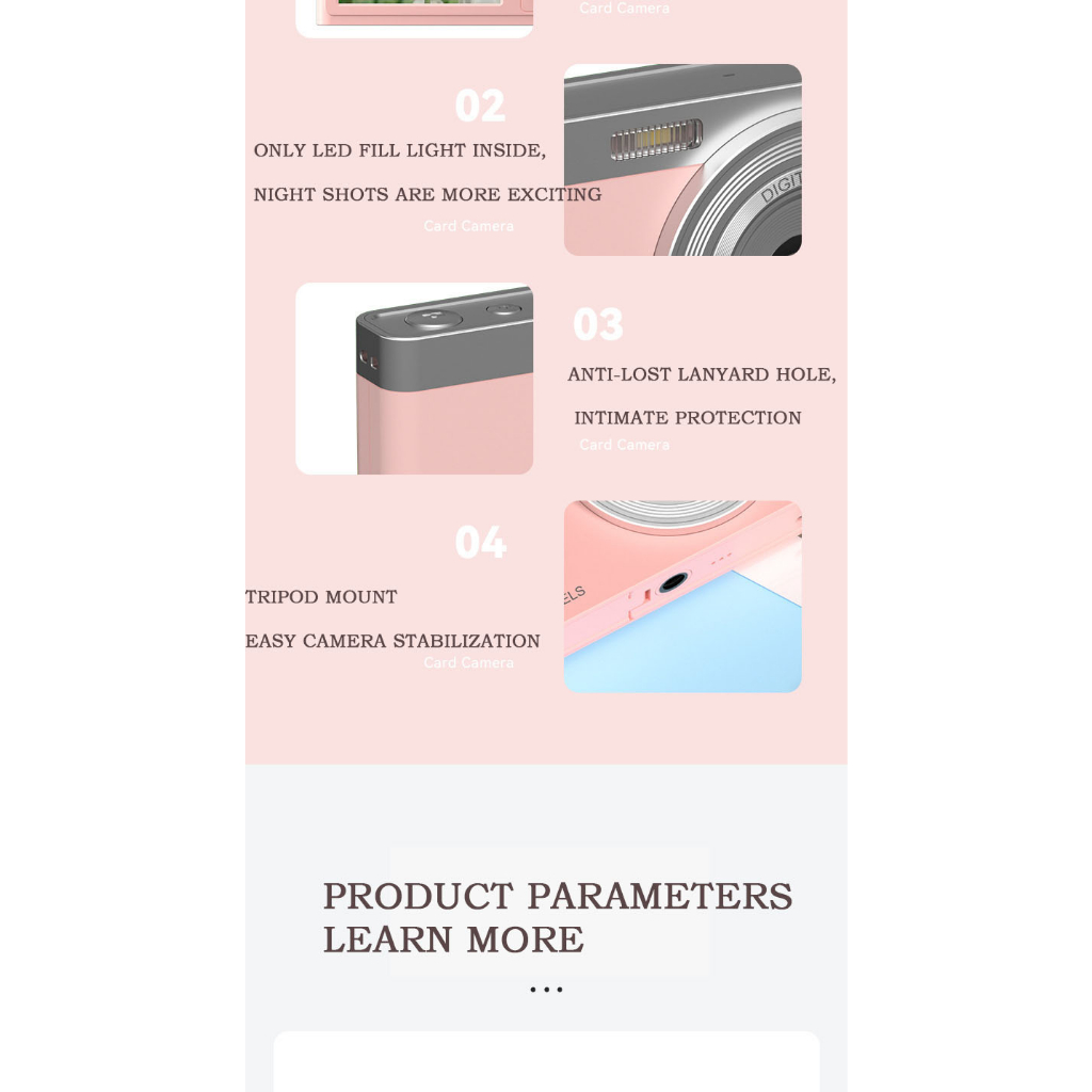 Camera Kỹ Thuật Số HD 4K Video 50MP CCD VLOG 2.88In IPS