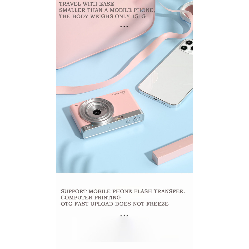 Camera Kỹ Thuật Số HD 4K Video 50MP CCD VLOG 2.88In IPS