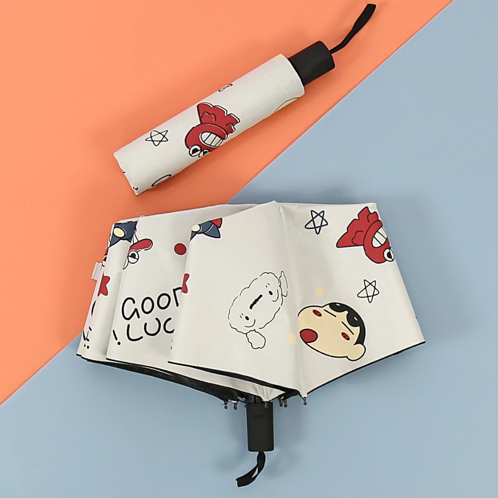 Dù Gấp Tự Động Chống Mưa Nắng In Hình Cậu Bé Bút Chì Shin-Chan