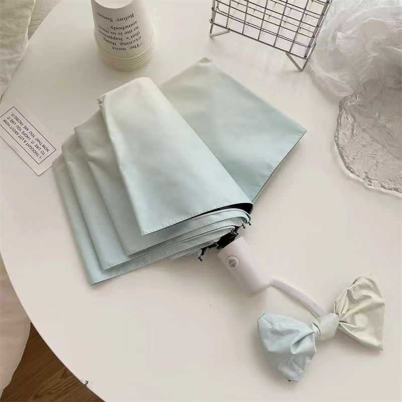 Dù Gấp Ba Khúc Bằng Vinyl Che Mưa Nắng Màu Gradient Hai Cách Dùng Cho Nữ