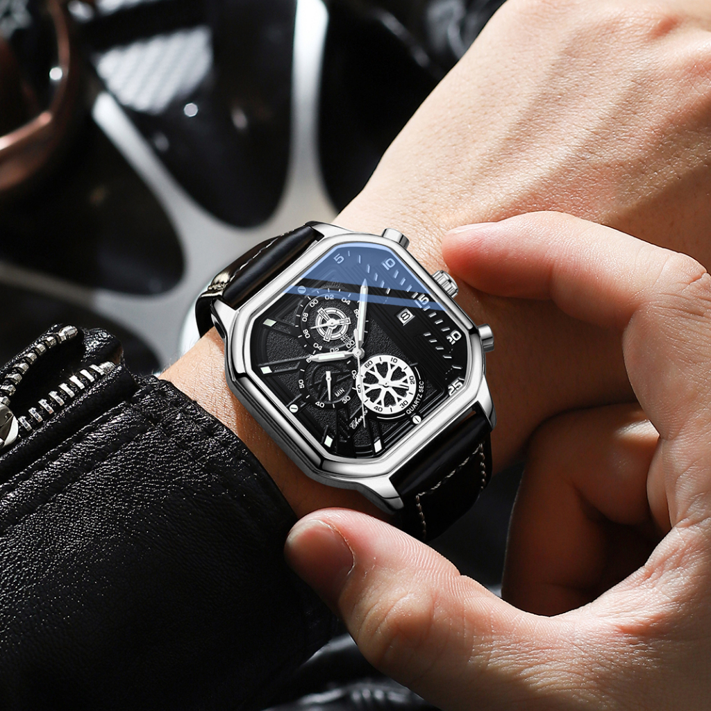 Đồng Hồ Nam CHENXI Chống Nước Với Dây Đeo Da Cao Cấp