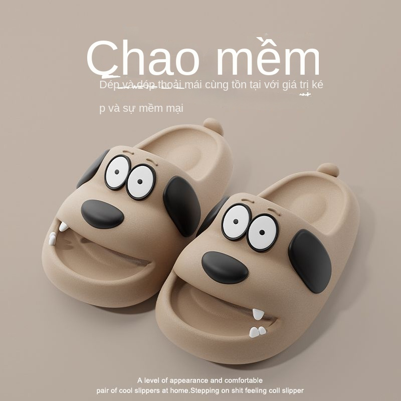 Dép Đi Trong Nhà Đế Dày Chống Trượt Thoải Mái In Hình Chó Pug Hoạt Hình Thời Trang Mùa Hè Cho Cặp Đôi
