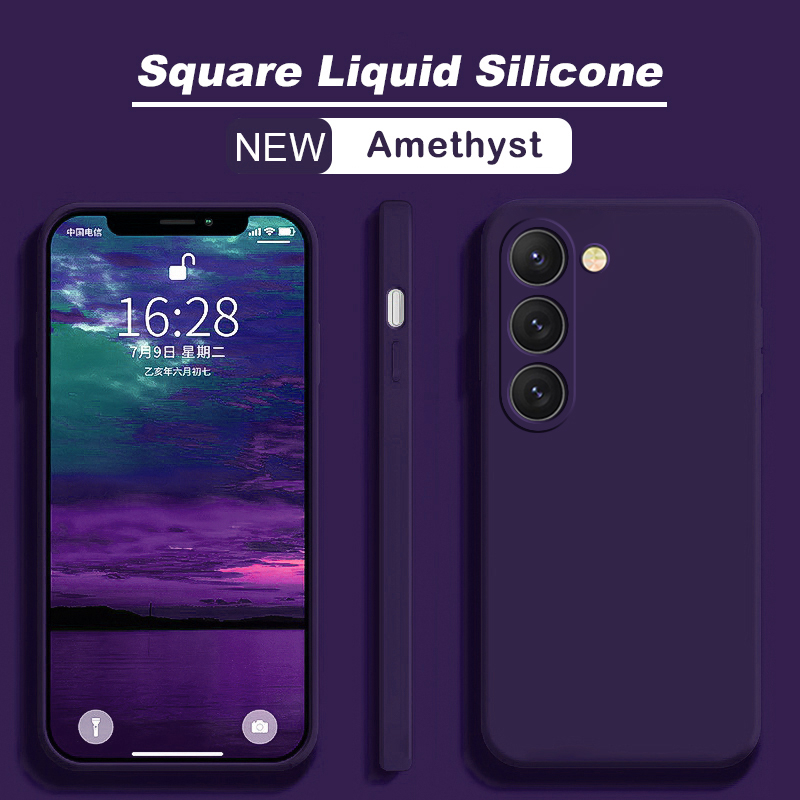 Ốp Điện Thoại Silicon Dẻo Mềm Mại Hình Vuông Cho Samsung Galaxy S23 S22 S21 Plus Note 20 Ultra