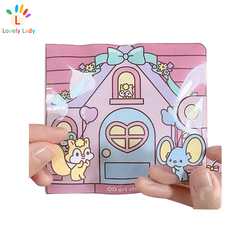 Sách Dán Hình Dán KUROMI My Melody DIY Giáo Dục Theo Phương Pháp Montessori Cho Bé Gái 8-12 Tuổi