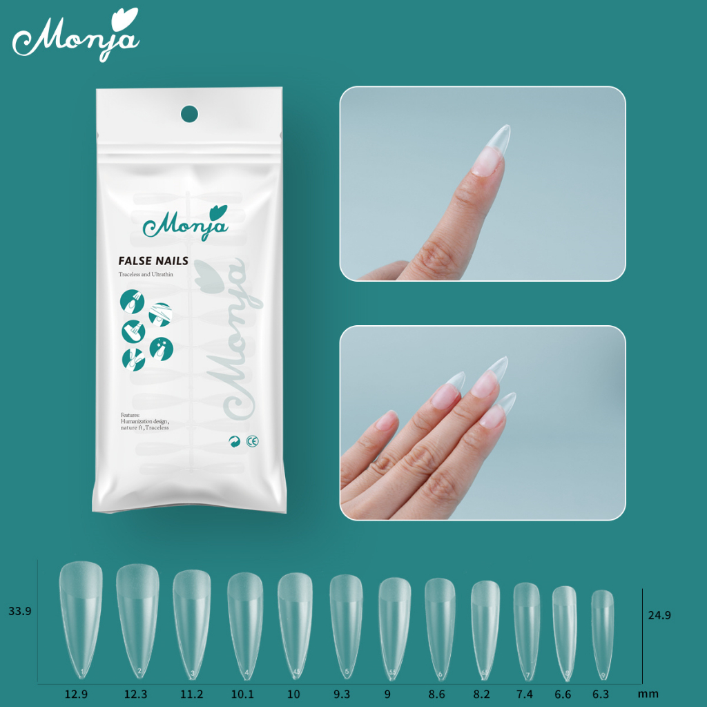 MONJA Bộ 120/240 Móng Tay Giả Làm Nail Chuyên Dụng