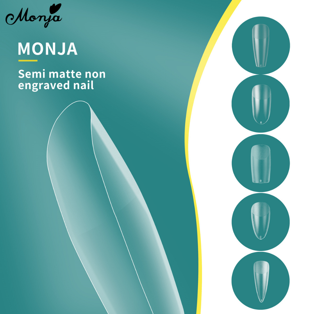 MONJA Bộ 120/240 Móng Tay Giả Làm Nail Chuyên Dụng