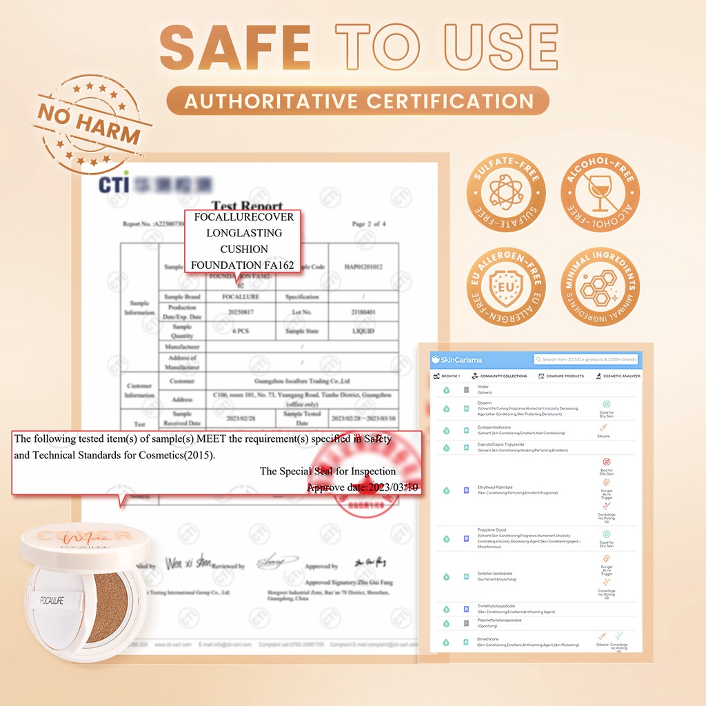 Phấn Nén Bb Focallure Dưỡng Ẩm Làm Mịn Da Tự Nhiên 12G