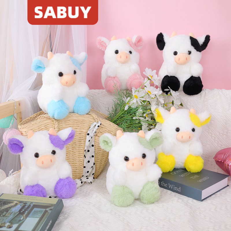 Sabuy Đồ Chơi Nhồi Bông Con Bò Dâu Dễ Thương Cho Bé 20cm