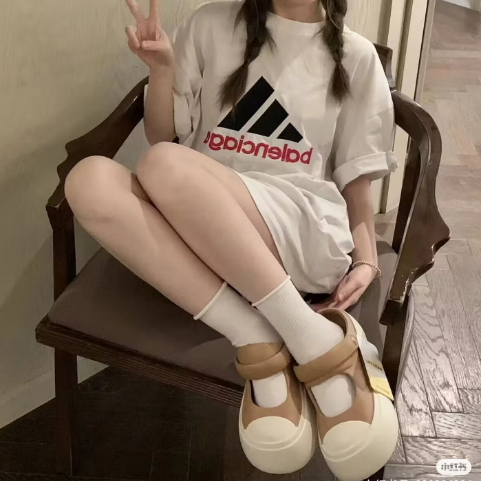 🔥đế cao 5cm🔥 Dép Sục cross Nữ Đế Dày Giày Mary Jane Giày Bánh Mì Thời Trang Mùa Hè 2023 Đi Biển HZFWS0675