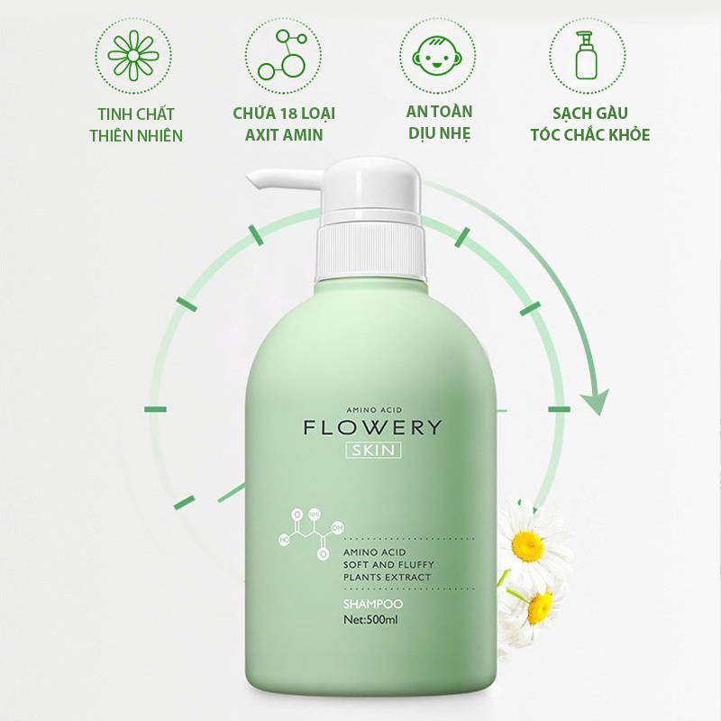 Combo dầu gội, dầu xả nước hoa muối biển Flowery LADY 500ml