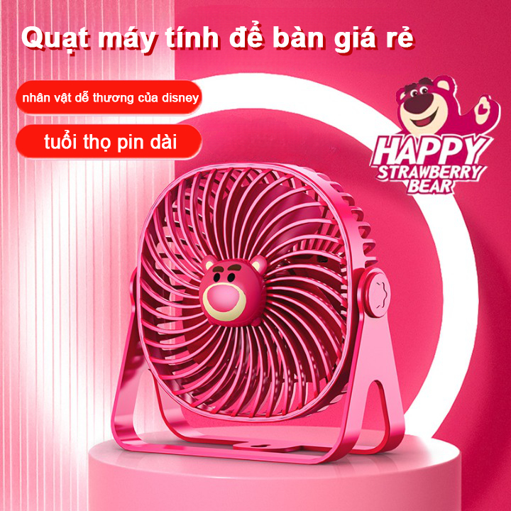 Quạt Sạc USB Để Bàn Họa Tiết Disney Xinh Xắn Tắt tiếng sử dụng lâu dài Thích hợp cho gia đình/văn phòng/ký túc xá