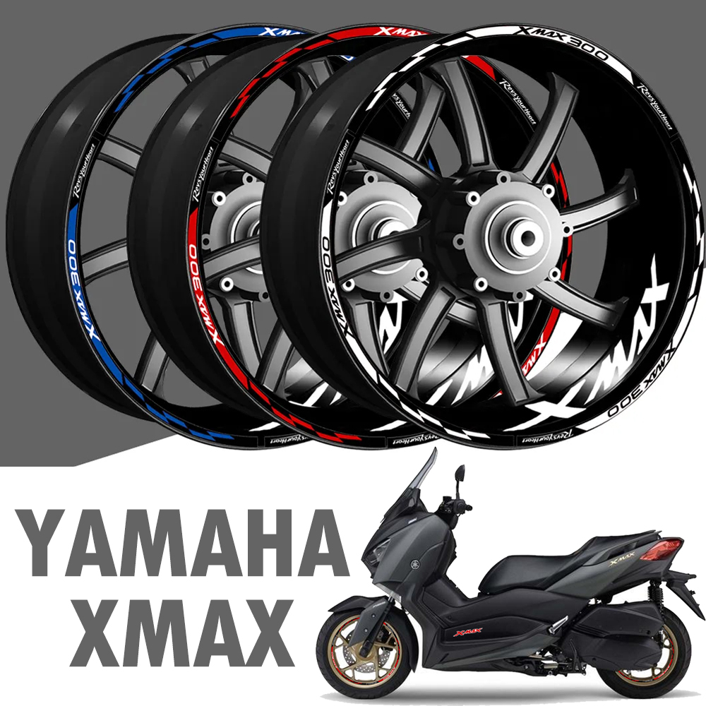 Miếng Dán Logo Phản Quang Trang Trí Vành Bánh Xe Mô Tô Yamaha XMAX 300