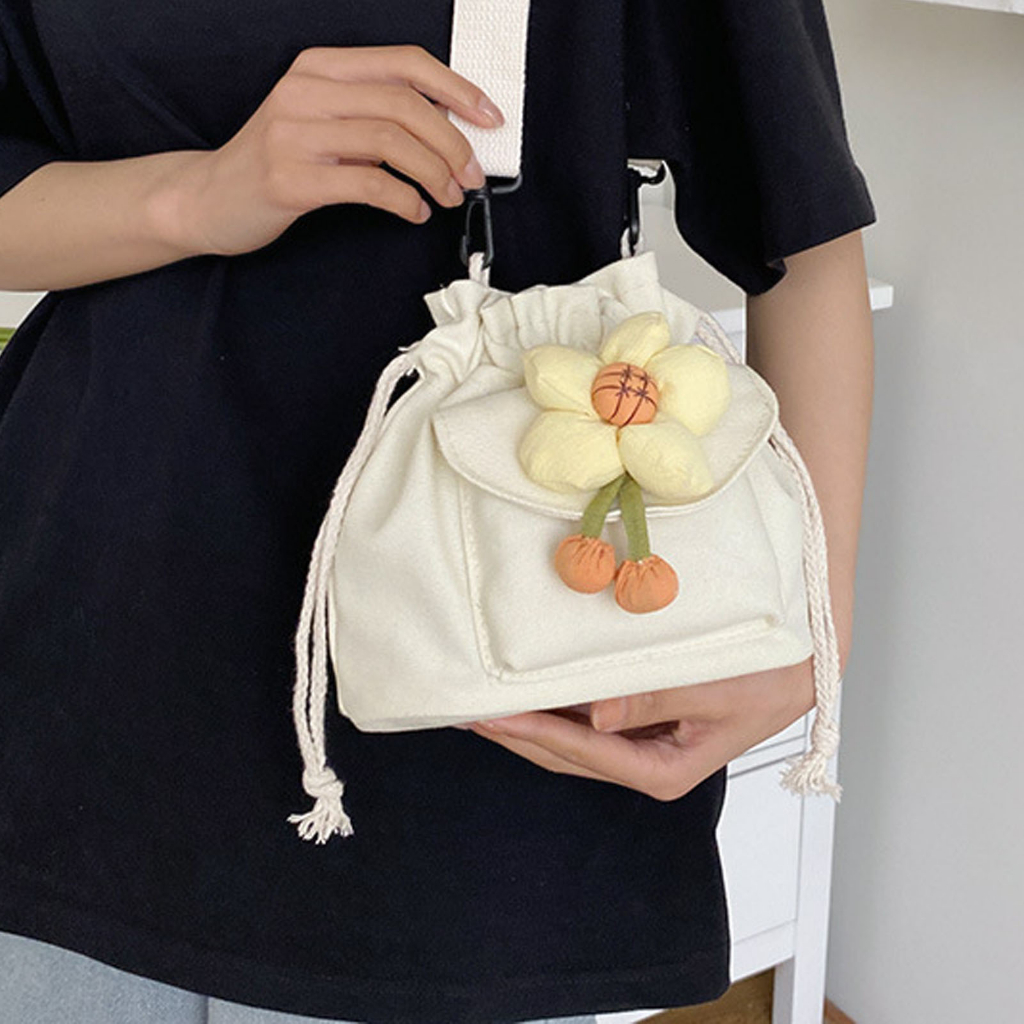 Có thể bán buôn Túi xô xách tay Dây đeo dài Vải bố Ví vai đơn rút cho Du lịch Dự tiệc