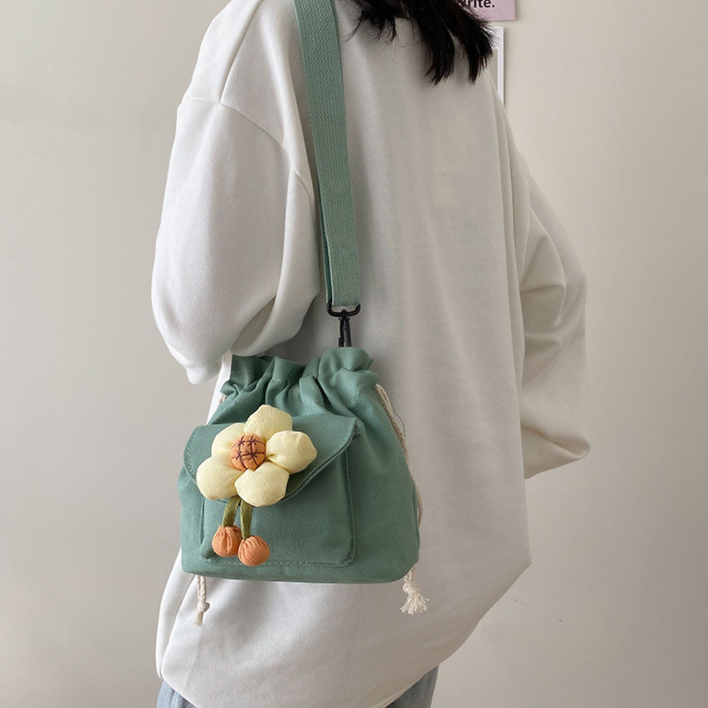 Có thể bán buôn Túi xô xách tay Dây đeo dài Vải bố Ví vai đơn rút cho Du lịch Dự tiệc