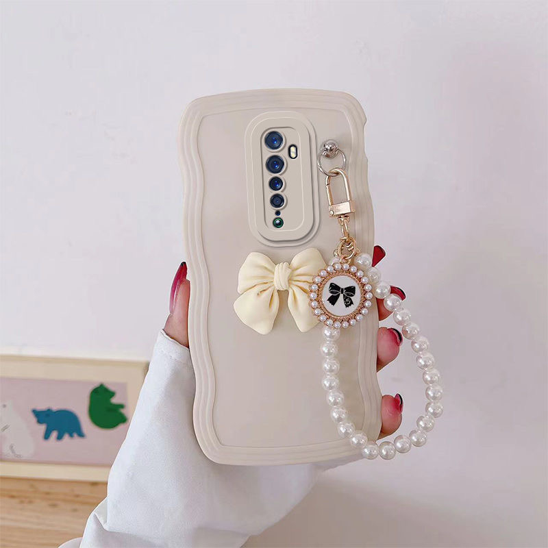 Ốp Điện Thoại Hình Cô Gái Gắn Nơ Dễ Thương Cho OPPO Reno2F Reno2Z OPPO Reno Reno2 Reno3 RenoZ Reno5