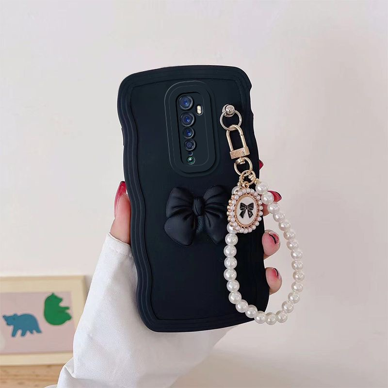 Ốp Điện Thoại Hình Cô Gái Gắn Nơ Dễ Thương Cho OPPO Reno2F Reno2Z OPPO Reno Reno2 Reno3 RenoZ Reno5