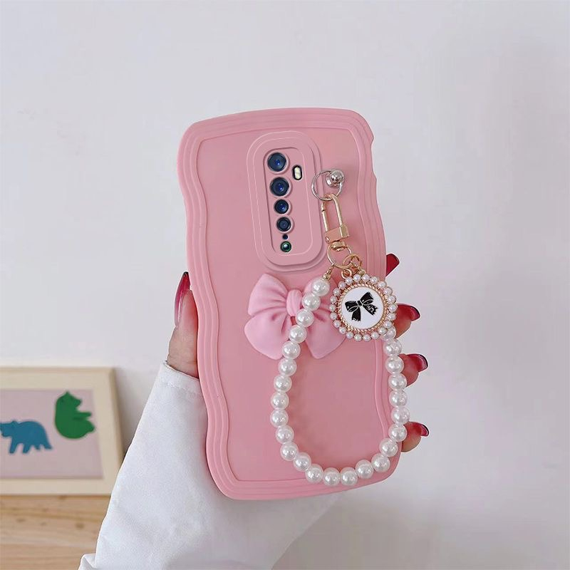 Ốp Điện Thoại Hình Cô Gái Gắn Nơ Dễ Thương Cho OPPO Reno2F Reno2Z OPPO Reno Reno2 Reno3 RenoZ Reno5