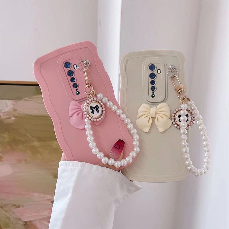 Ốp Điện Thoại Hình Cô Gái Gắn Nơ Dễ Thương Cho OPPO Reno2F Reno2Z OPPO Reno Reno2 Reno3 RenoZ Reno5