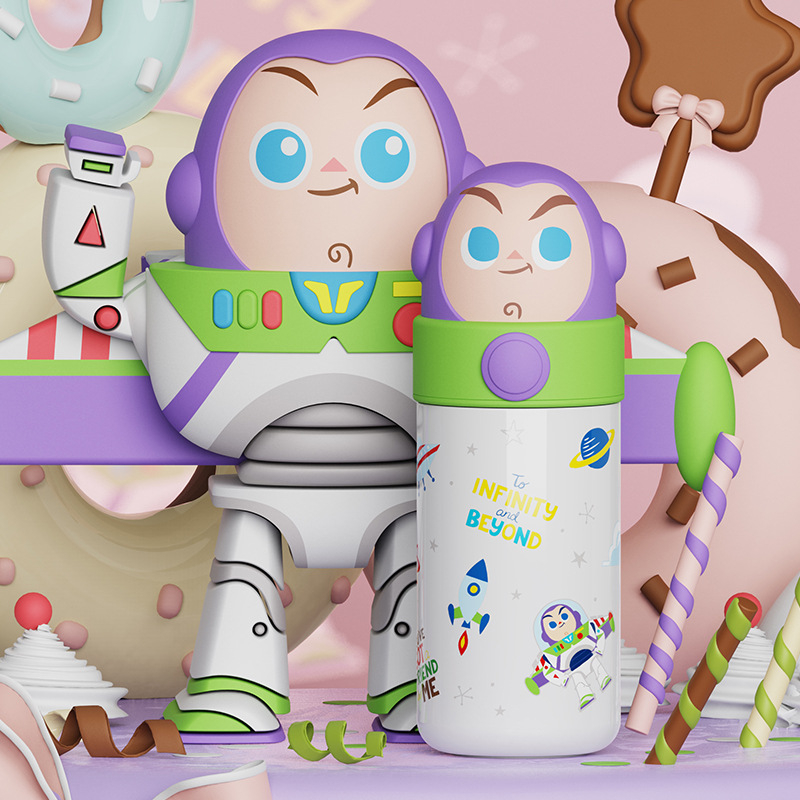 SANRIO Bình Nước Giữ Nhiệt Bằng Thép Không Gỉ 316 Họa Tiết Hoạt Hình Dễ Thương Cho Học Sinh