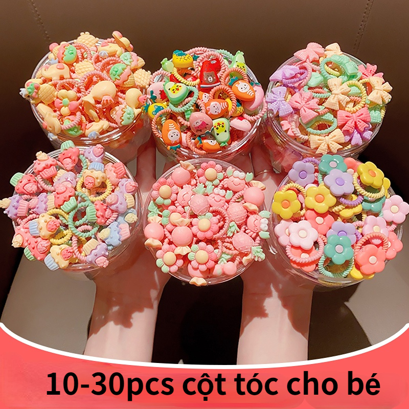Set 30 Dây Buộc Tóc Cao Su Dễ Thương Cho Bé Gái