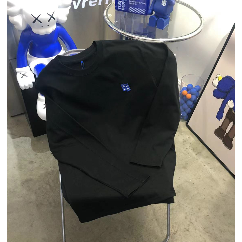 Áo Thun Tay Dài Thêu Chữ ADER ERROR Phong Cách Thời Trang Đường Phố Mới Cho Cặp Đôi