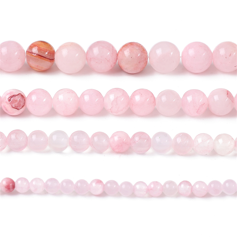 Beadia Chuỗi Hạt Ngọc Bích 4-10mm 38cm Dùng Làm Trang Sức Thủ Công