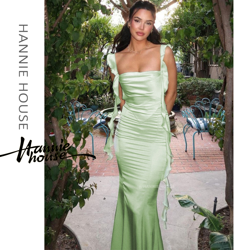 Đầm Maxi Xẻ Tà Hở Lưng Thời Trang Dự Tiệc Cho Nữ