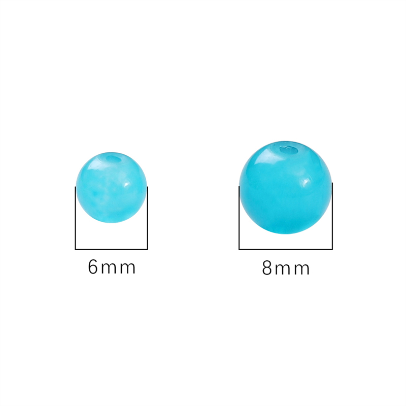 Chuỗi Hạt Tròn Nhiều Màu Sắc 6 / 8mm Dùng Làm Trang Sức DIY