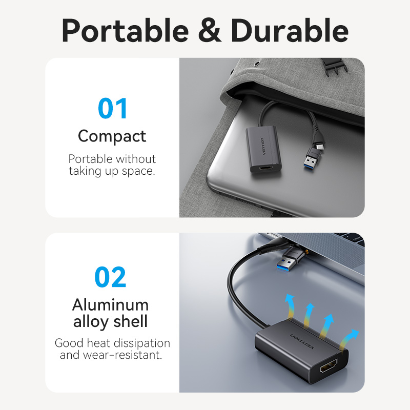 Bộ chuyển đổi VENTION USB sang HDMI 1080P @ 60Hz thích hợp cho MacBook Pro iPad Laptop máy chiếu