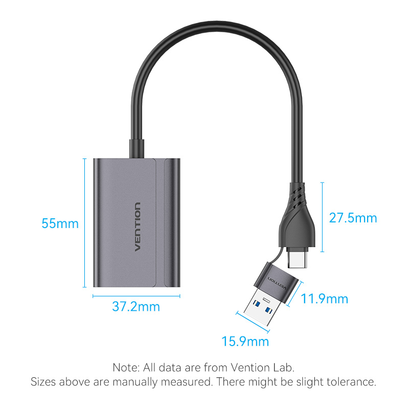 Bộ chuyển đổi VENTION USB sang HDMI 1080P @ 60Hz thích hợp cho MacBook Pro iPad Laptop máy chiếu