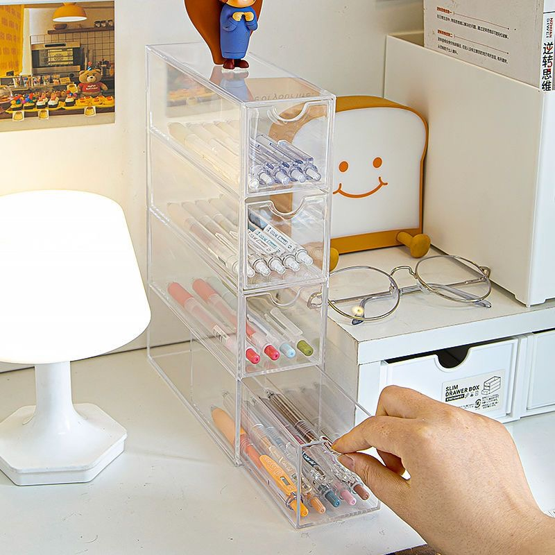Mauno. Hộp đựng mỹ phẩm để bàn đa năng , kệ để đồ dùng trong suốt chất liệu nhựa Acrylic