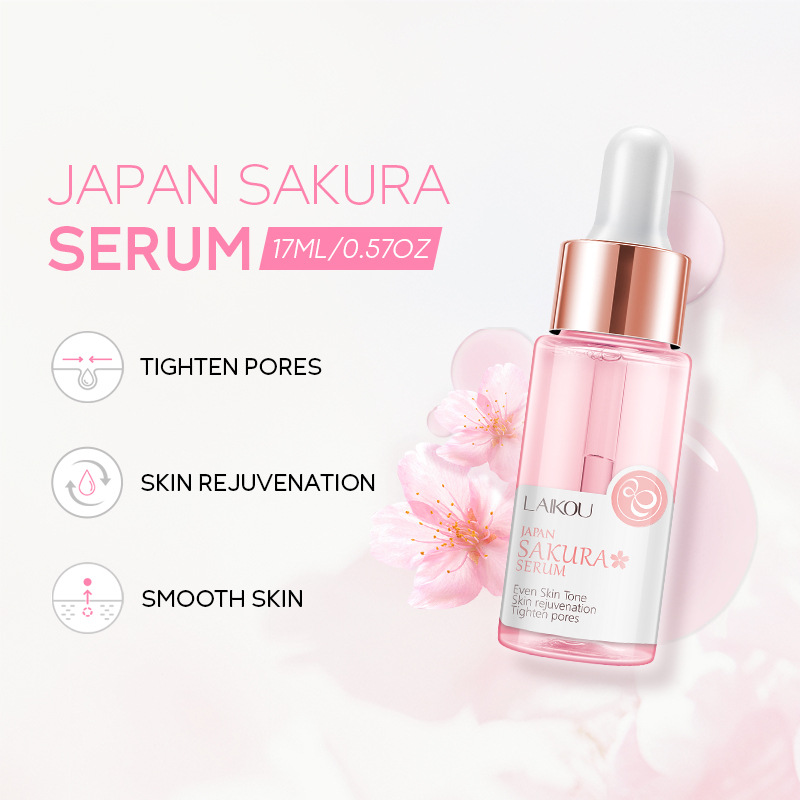 Bộ Sản Phẩm Dưỡng Da Ban Đêm LAIKOU Chiết Xuất Hoa Anh Đào Gồm Serum 17ml + Kem Mắt 15g + Kem Mặt 25g