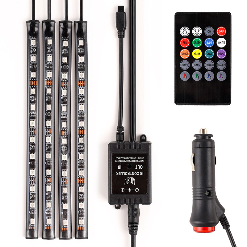 Đèn LED Trang Trí Nội Thất Xe Hơi Kết Nối Bluetooth Điện Thoại Tiện Dụng