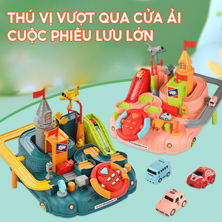 Đồ chơi bãi đậu xe không gian vui nhộn cho bé | bộ đồ chơi đường ray xe lửa cho bé