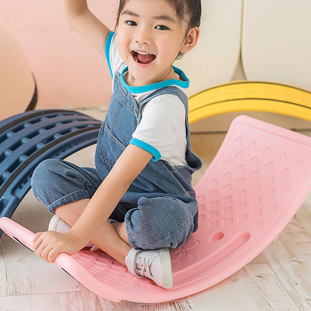 Ván thăng bằng, Ván bập bênh, Bảng cân bằng - Đồ chơi Bập bênh nhựa cho bé Chịu lực 60kg Rèn luyện Thể chất Cân bằng cho bé - LUCKYBABY