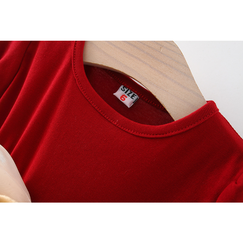 Đầm Vải Cotton Phối Lưới Chất Lượng Cao Thời Trang Mùa Hè Dễ Thương Cho Bé Gái