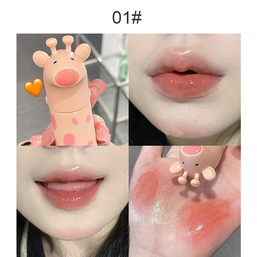 Son Môi GECOMO Dưỡng Ẩm Thiết Kế Vỏ Son Hình Con Nai Dễ Thương