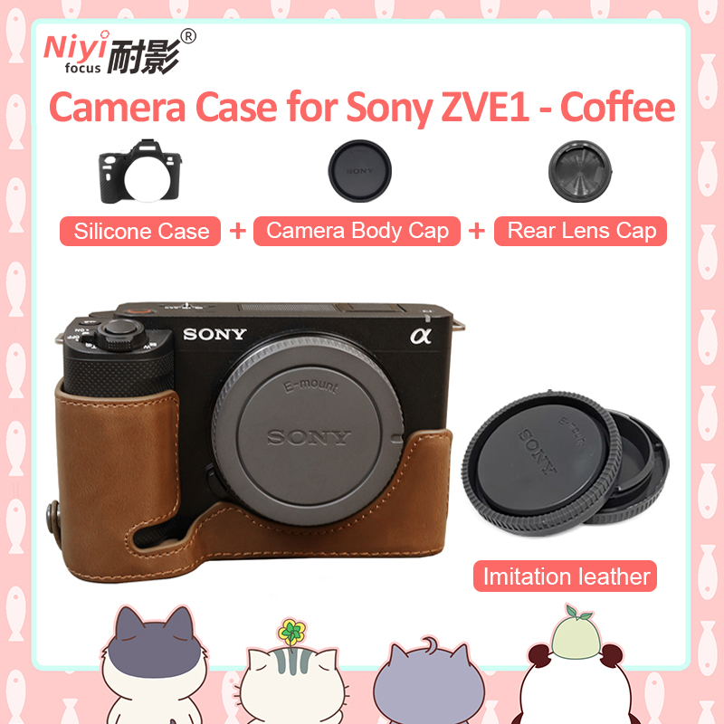 Ốp Lưng Da PU Bảo Vệ Máy Ảnh Điện Thoại Sony ZVE1 ZV-E1