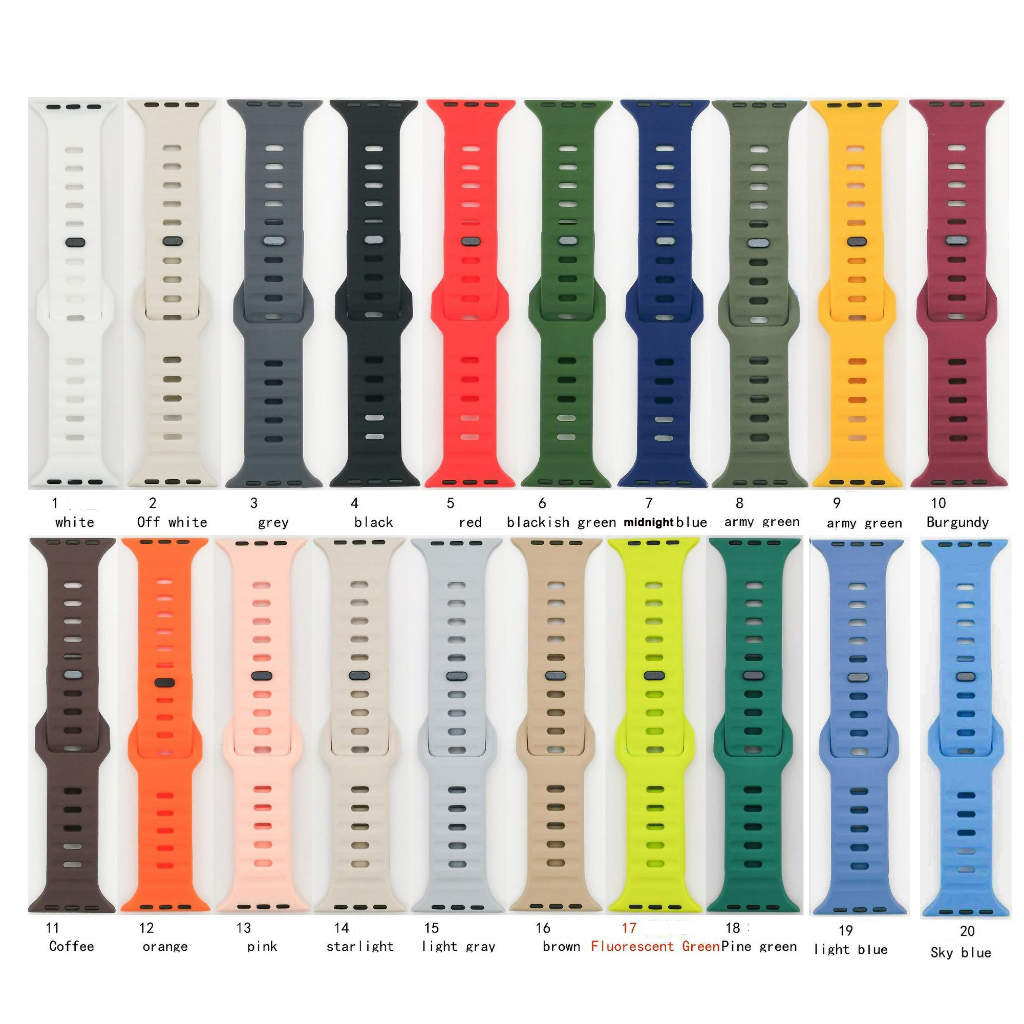 Dây Đeo Silicone Thay Thế Cho Đồng Hồ Thông Minh iWatch Ultra 49mm 45 41 44 40mm Series 8 7 6 5 4 3 SE