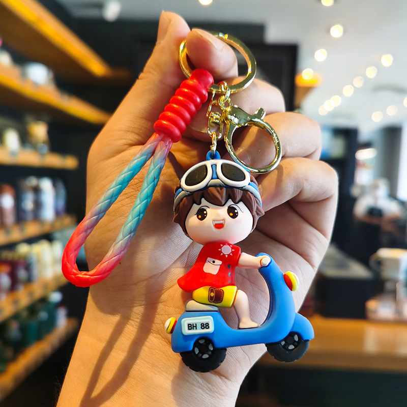 Móc Khóa Hình Cô Gái Cưỡi Ngựa Hoạt Hình Dễ Thương